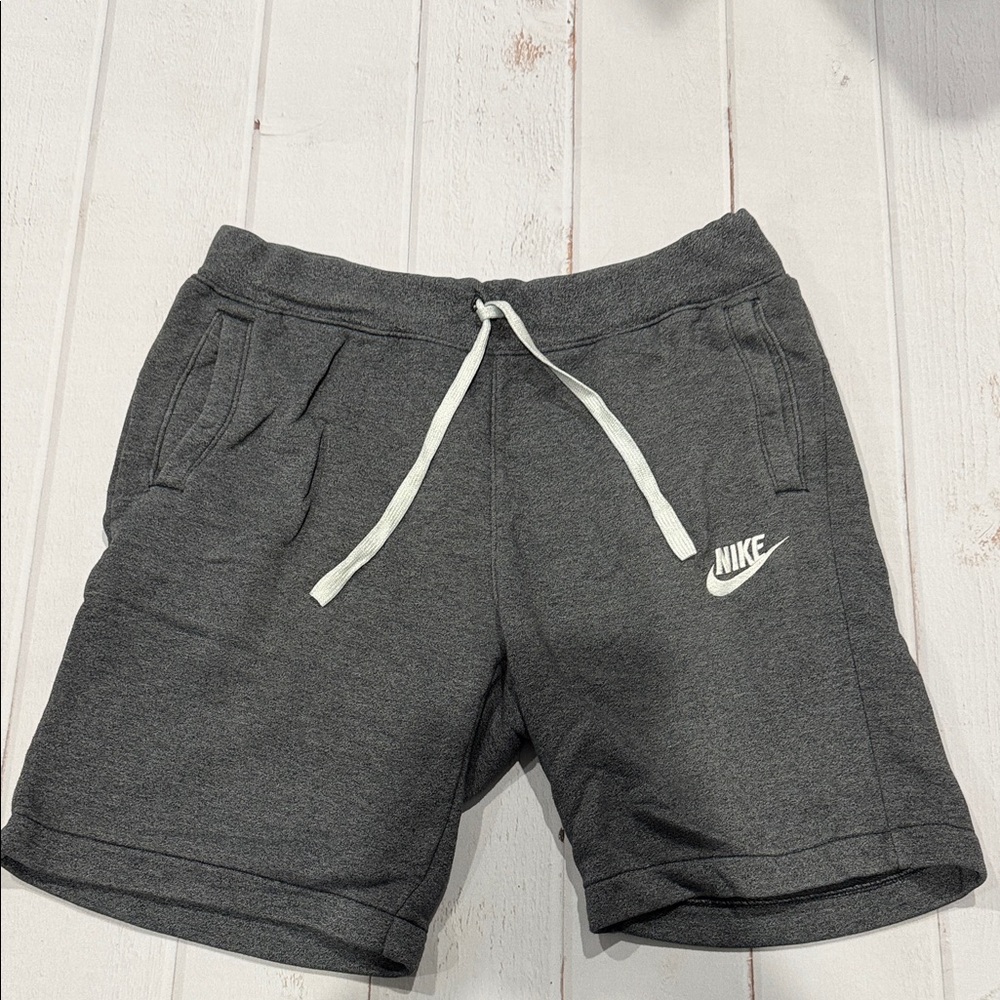 Nike Charcoal Shorts with White Accents